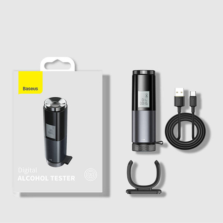 Baseus bezustnikowy cyfrowy elektroniczny alkomat z LCD czarny (CRCX-01)