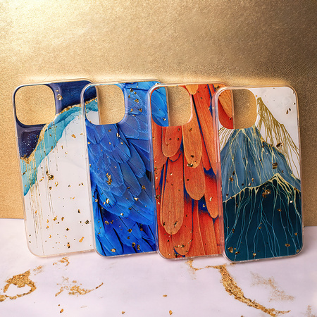 Nakładka Gold Glam do Samsung Galaxy S24 FE listki