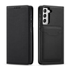 Magnet Kartenetui für Samsung Galaxy S22+ (S22 Plus) Tasche Wallet Kartenhalter Schwarz