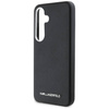 Original Case SAMSUNG GALAXY S25 Karl Lagerfeld Saffiano Full Wrapped Elongated Metal Logo MagSafe black