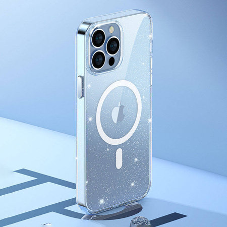 Kingxbar PQY Elegant Series Magnetische Hülle für iPhone 13 Pro Gehäusedeckel Weiß (MagSafe-kompatibel)