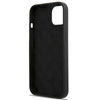 Guess GUHMP13MLSLMGBK iPhone 13 6.1 &quot;schwarz / schwarz Hardcase Silikonschrift Gold Logo
