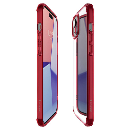 Spigen Ultra Hybrid, rotes Kristall - iPhone 15 Plus
