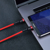 Baseus Cafule Cable wytrzymały nylonowy kabel przewód USB-C PD / USB-C PD PD2.0 60W 20V 3A QC3.0 1M czarny-szary (CATKLF-GG1)