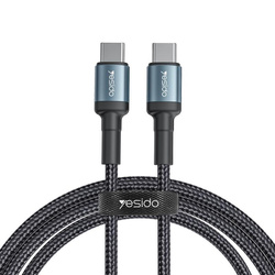Yesido Kabel CA78 PD 60W Type-C/Type-C 1.2m 3A, BLACK / CZARNY