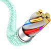 Blavec Kabel Candy oplot - Typ C na Typ C - PD 60W 3A 1 metr (CCA-CC3GN10) zielony