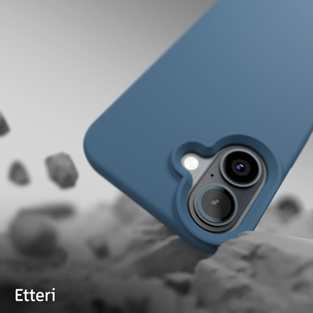 Nakładka Etteri Silicone Mag case do iPhone 17 ciemnoniebieska