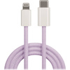 Maxlife kabel MXUC-06 USB-C - Lightning 1,0 m 20W fioletowy nylonowy