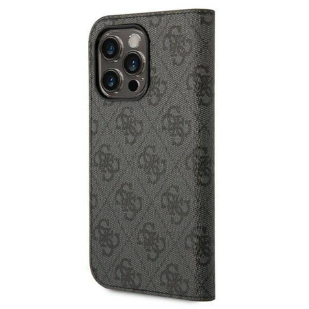 Guess 4G Metal Camera Outline Booktype Case - Etui iPhone 14 Pro (czarny)