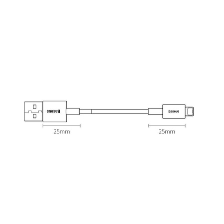 Baseus Superior kabel USB - Lightning 2,4A 0,25 m Biały (CALYS-02)