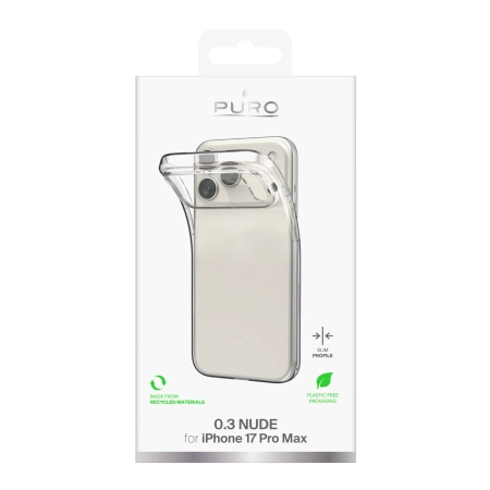 Etui Puro 0.3 Nude Ultra-Slim TPU na iPhone 17 Pro Max - przezroczyste