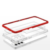 Clear 3in1 etui do Samsung Galaxy A13 5G żelowy pokrowiec z ramką czerwony