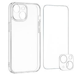 Etui do iPhone 15+ (Plus) + Szkło na ekran + Szkło na aparat