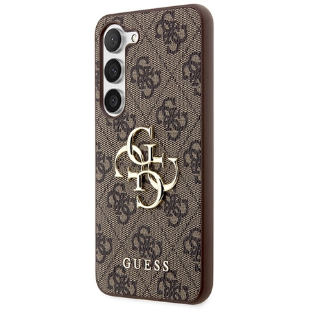 Guess 4G Big Metal Logo - Etui Samsung Galaxy S23 (brązowy)