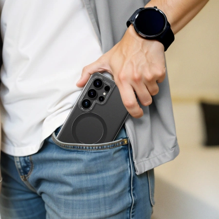 AmazingThing Minimal Mag Case with Magnetic Ring for Samsung Galaxy S25 Ultra - Transparent