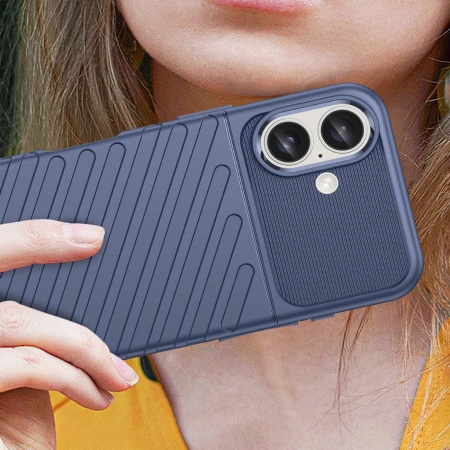 Thunder Case Silikonhülle für iPhone 16 Plus – blau