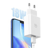 USAMS Ład. siec. 18W + kabel USB-C/USB-A1m Fast Charging biały/white series SC SCXLTZ02