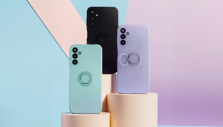 Nakładka Finger Ring do Samsung Galaxy A14 4G / A14 5G fioletowa