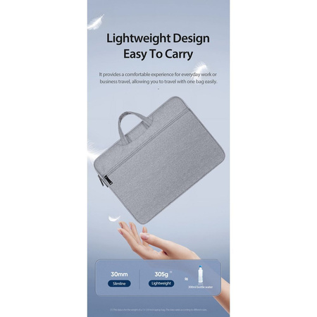 DUX DUCIS LBTC - torba na laptop 15.5-16" Horizontal Handbag - jasno szary