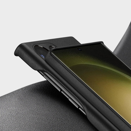 Dux Ducis Grit etui Samsung Galaxy S23 Ultra elegancki pokrowiec ze sztucznej skóry MagSafe czarne