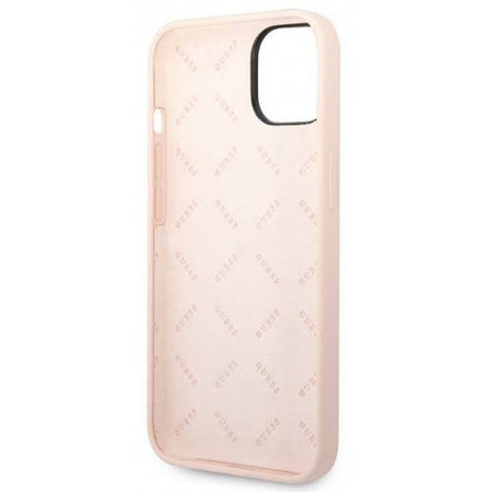 Guess Silicone Triangle Logo - Etui iPhone 14 Plus (różowy)