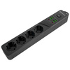Proove Listwa zasilająca 2m 3000W Power  Socket P-04 (4xAC + 4xUSB + 2xType-C) czarny/black