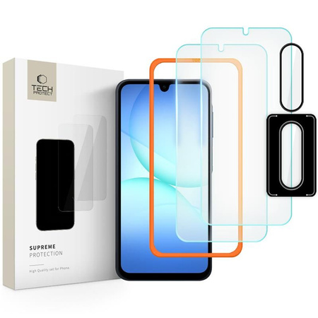 SZKŁO HARTOWANE TECH-PROTECT SUPREME EASY SET 3-PACK GALAXY A17 4G / 5G CLEAR