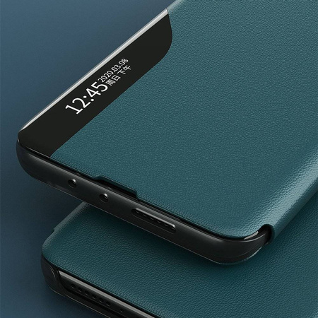 Eco Leather View Case elegancki futerał etui z klapką i funkcją podstawki Samsung Galaxy A72 4G niebieski