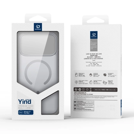 Etui Dux Ducis Yind na iPhone 17 Pro Max kompatybilne z MagSafe - szare