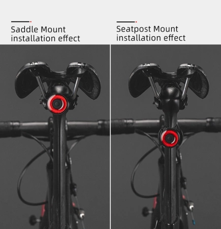 Rockbros Q3 Fahrrad-Rücklicht mit Smart Stop System - Schwarz