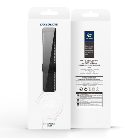 DUX DUCIS pasek YA skórzany 47 mm czarny