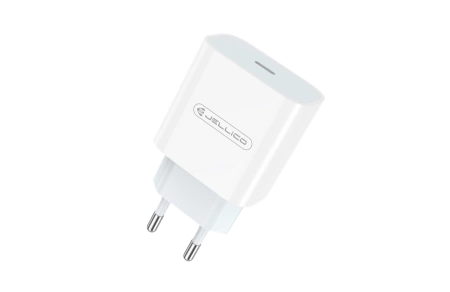 JELLICO ładowarka sieciowa AK180 PD 20W 1xUSB-C + kabel USB-C - USB-C Biały
