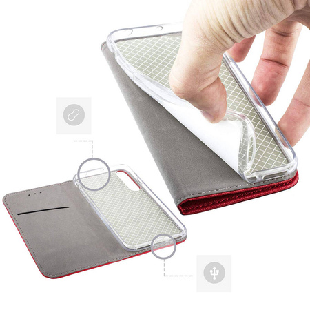 Etui SAMSUNG GALAXY M33 Portfel z Klapką Flip Magnet czerwone