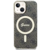 Guess IML 4G MagSafe iPhone 15 Plus Case - Brown