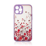 Design Case etui do iPhone 13 Pro Max pokrowiec w kwiaty fioletowy