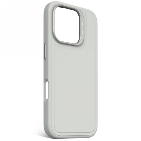 Decoded AntiMicrobial Silicone Stacks Backcover with MagSafe for iPhone 16 Pro - Gray
