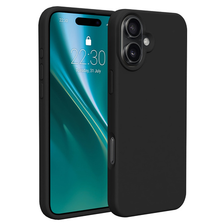 Nakładka Etteri Silicone Case do iPhone 16 Plus 6,7" czarna