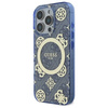 Original Case IPHONE 16 PRO MAX Guess Hardcase IML Peony On 4G Background MagSafe (GUHMP16XH4PYEEB) blue