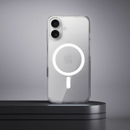 Futerał nieżółknący Clear Elite Mag Cover kompatybilny z MagSafe i Camera Control button pasuje do IPHONE 17 PRO transparent