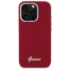 Etui Guess Silicone Script Metal Logo na iPhone 16 Pro - różowe