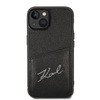 Karl Lagerfeld Signature Logo Cardslot - Etui iPhone 14 Plus (czarny)