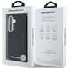Original Handyhülle SAMSUNG GALAXY S25 Karl Lagerfeld Saffiano Full Wrapped Elongated Metal Logo MagSafe schwarz