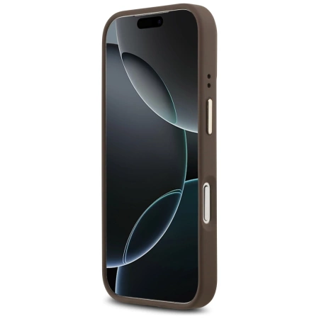 Guess 4G PU Classic Logo MagSafe Case für iPhone 17 Pro - Braun