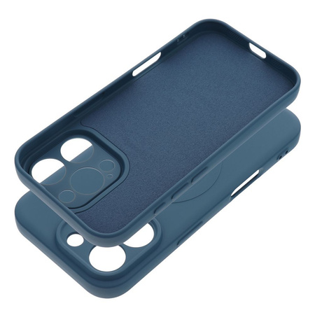 Futerał SILICONE MAG COVER kompatybilny z MagSafe do IPHONE 16 Pro niebieski