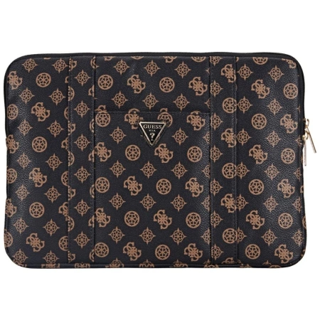 Guess Sleeve Peony Pocket Triangle 14&quot; Laptop Bag - Black