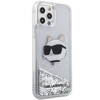 Karl Lagerfeld KLHCP12MLNHCCS iPhone 12/ 12 Pro 6,1&quot; Silber/Silber Hardcase Glitter Choupette Head