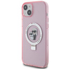 Guess nakładka do iPhone 15 Plus 6,7" KLHMP15MHMRSKCP różowa C MAGSAFE RINGSTAND KC