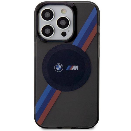 Etui BMW BMHMP14XHDTK iPhone 14 Pro Max 6,7" szary/grey hardcase Tricolor Stripes MagSafe
