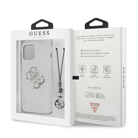 Guess GUHCP12LKS4GSI iPhone 12 Pro Max 6,7" Transparent hardcase 4G Silver Charms Collection