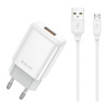 Ładowarka Sieciowa 2.4A USB + Kabel USB - Micro USB Jellico EU01 białe